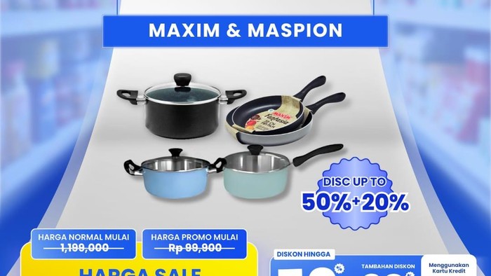 Transmart Full Day Sale Hadirkan Kejutan Diskon Masak, Panci Teflon Cuma Rp99.900