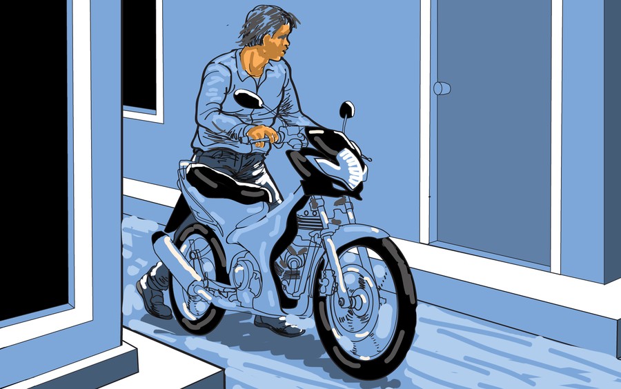 Maling Motor Beraksi di Apartemen PIK Tangerang, Modus Tukar Pelat