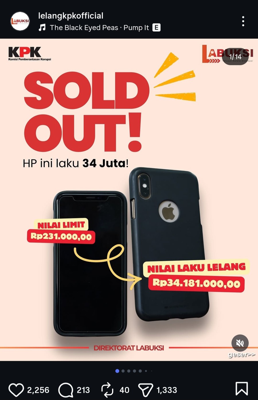 Harga Awal Hanya Rp231 Ribu, iPhone XS Laku Rp34 Juta dalam Lelang KPK