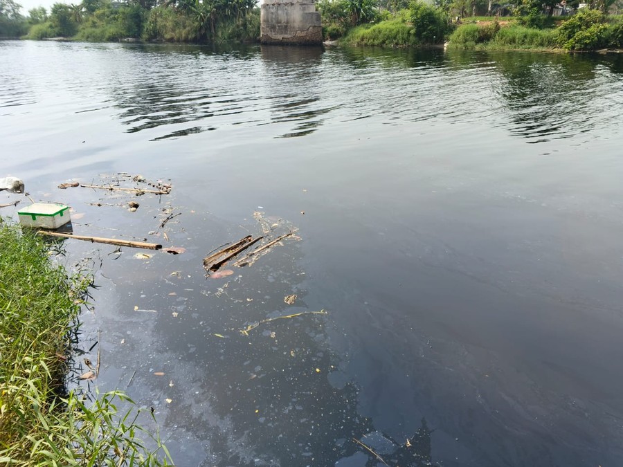 Sungai Ciujung Serang Berwarna Hitam Diduga Tercemar, Anggota DPRD Minta Diusut