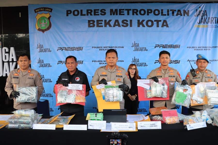 Polres Metro Bekasi Kota Catat 102 Ungkapan Kasus Narkotika dalam Dua Bulan, 121 Tersangka Diamankan
