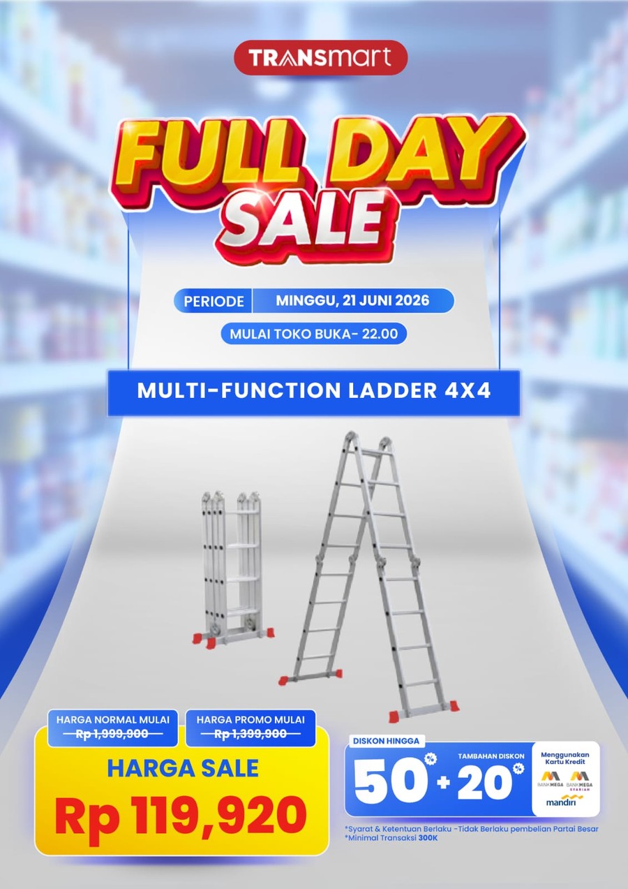 Jakarta  - Gelaran diskon spektakuler Transmart Full Day Sale kembali hadir seharian penuh pada hari ini, memberikan kes