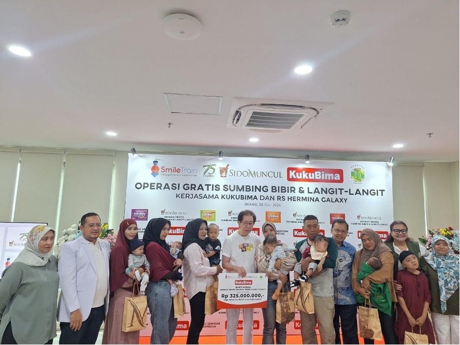 Kuku Bima dan Tolak Angin Salurkan Rp325 Juta untuk Operasi Sumbing Bibir Gratis