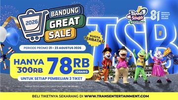 HUT ke-216 Bandung, Trans Studio Kasih Diskon Gila Sampai 74%!